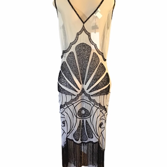 Unique Vintage Flapper-like Sheer Dress NWT - Picture 6 of 13